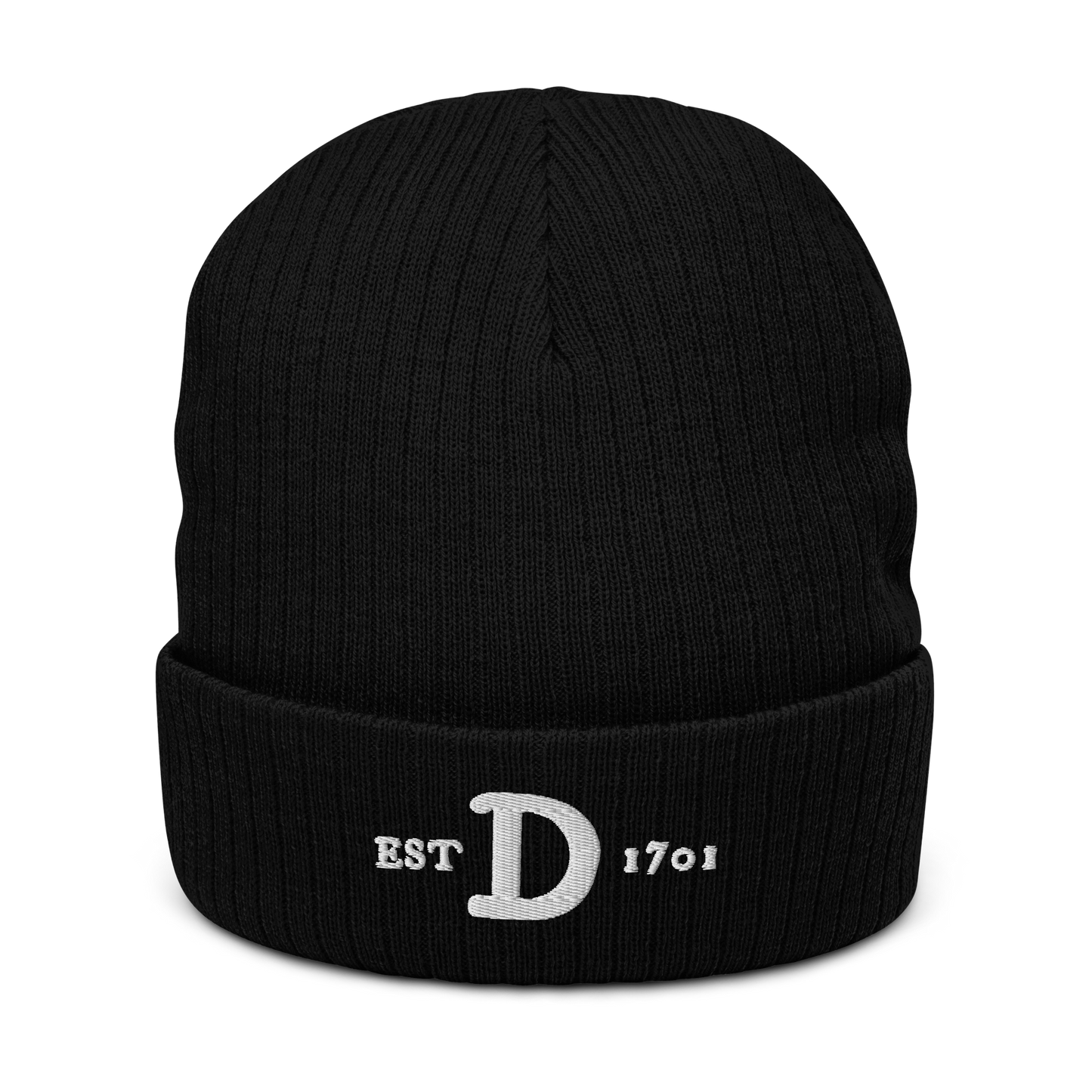 Detroit 'EST 1701' Ribbed Beanie (w/ Old French 'D')