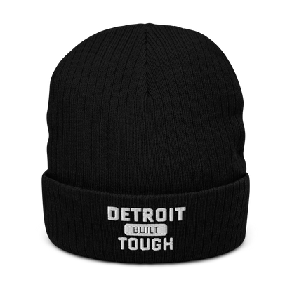 'Built Detroit Tough' Ribbed Beanie