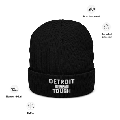 'Built Detroit Tough' Ribbed Beanie