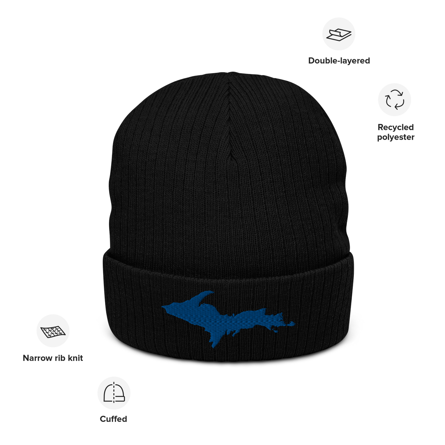 Upper Peninsula Ribbed Beanie | Blue