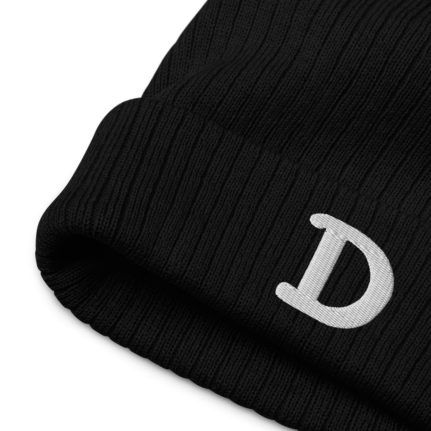 Detroit 'Old French D' Ribbed Beanie