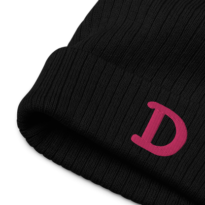 Detroit 'Old French D' Ribbed Beanie (Pink)