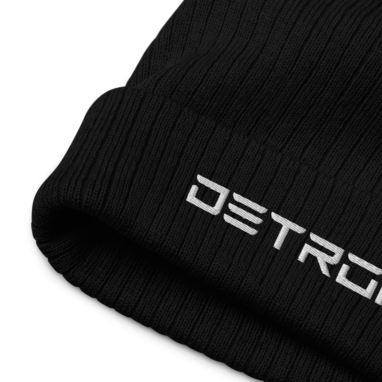 'Detroit' Ribbed Beanie (Electric Font)