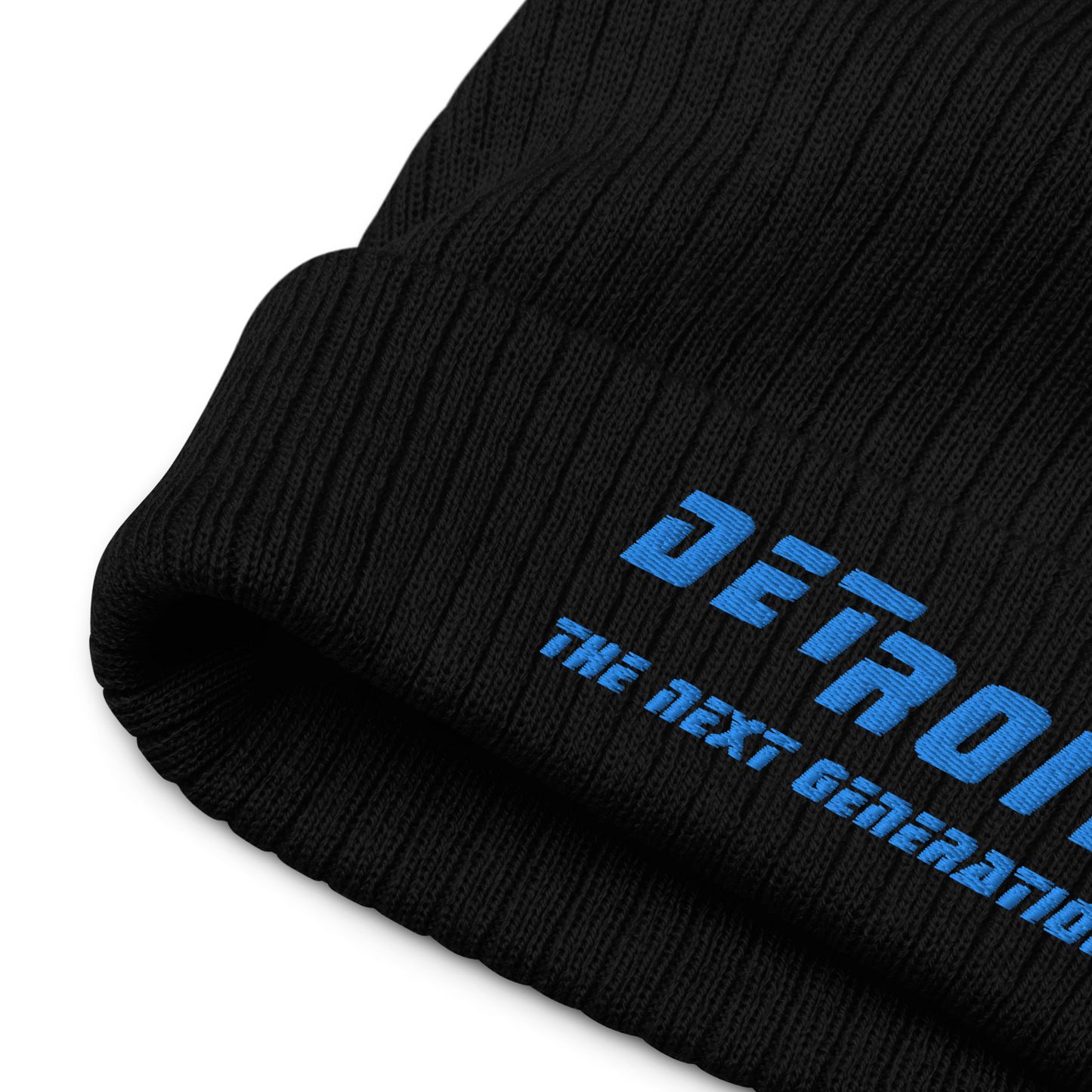 'Detroit The Next Generation' Ribbed Beanie (80s SciFi Parody)