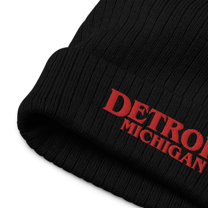 'Detroit Michigan' Ribbed Beanie (80s Teen Drama Parody)