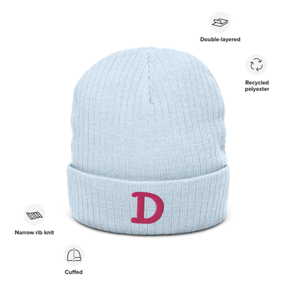 Detroit 'Old French D' Ribbed Beanie (Pink)