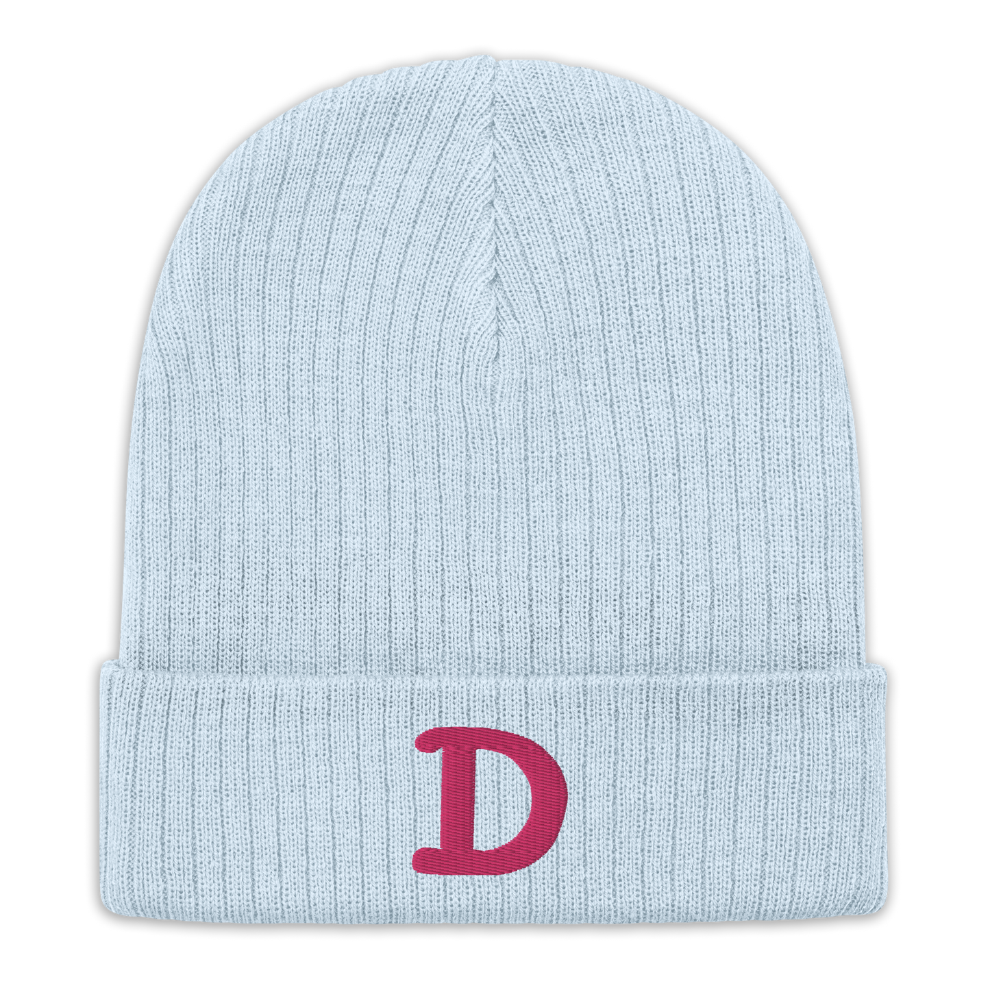 Detroit 'Old French D' Ribbed Beanie (Pink)