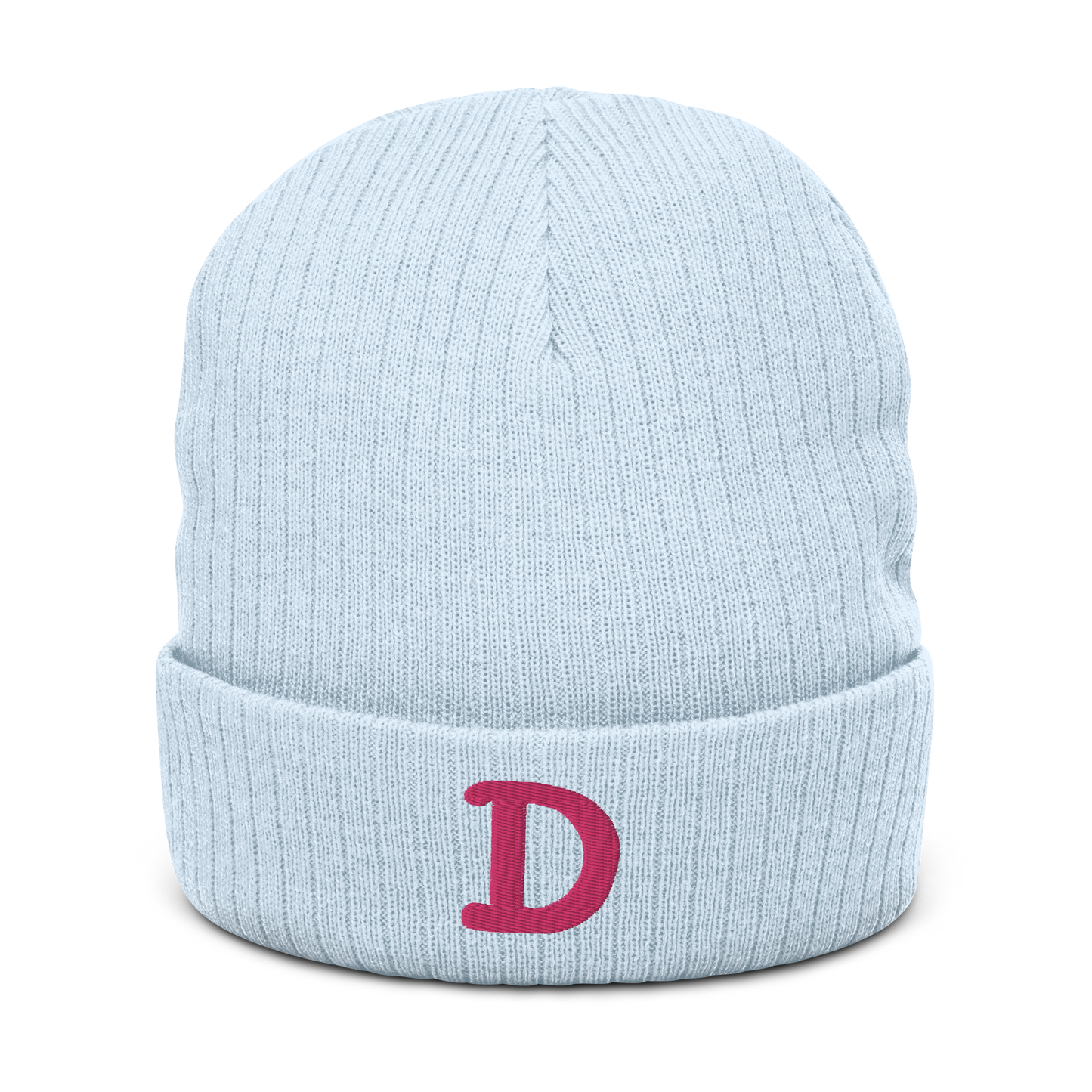 Detroit 'Old French D' Ribbed Beanie (Pink)