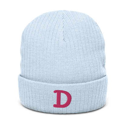 Detroit 'Old French D' Ribbed Beanie (Pink)