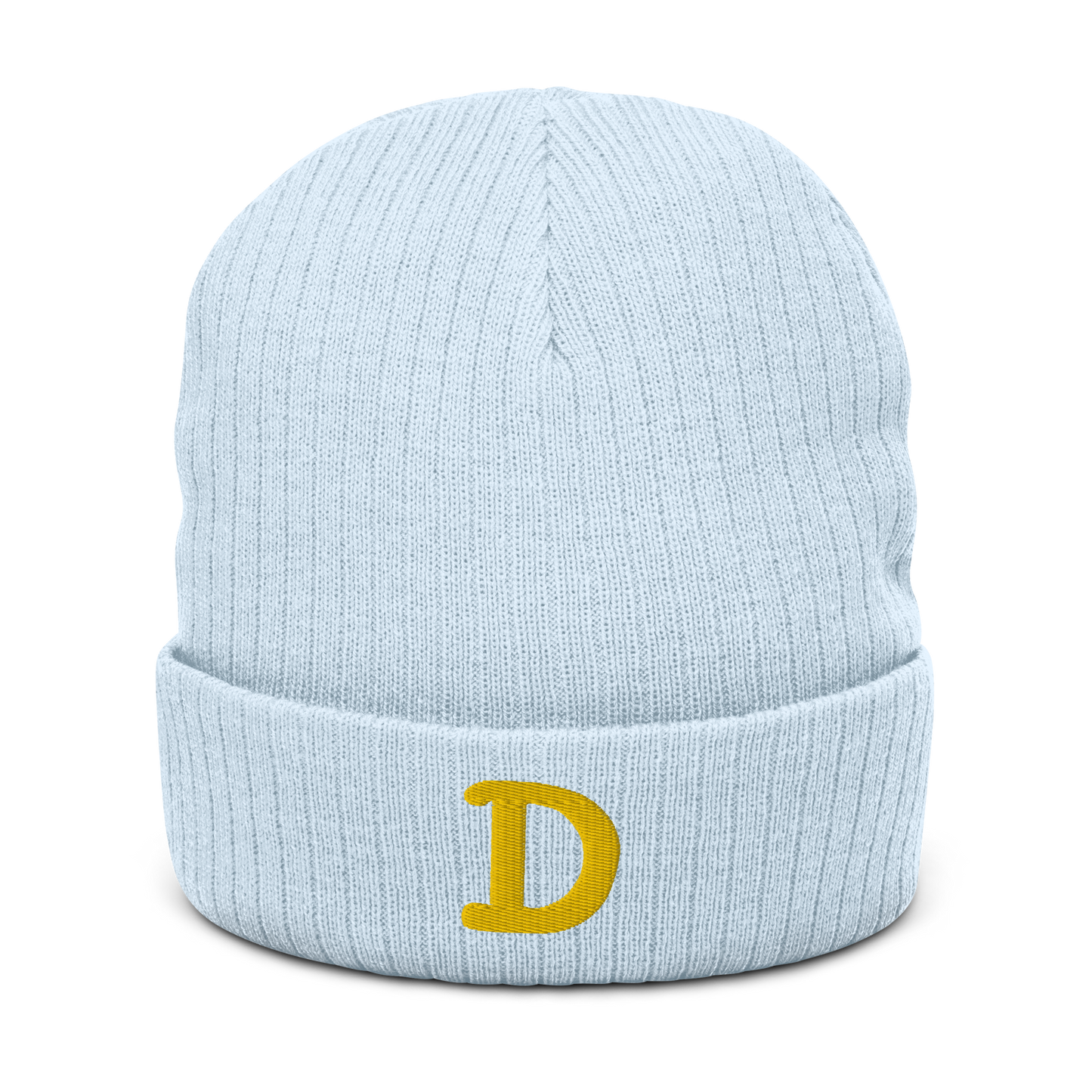 Detroit 'Old French D' Ribbed Beanie (Gold)