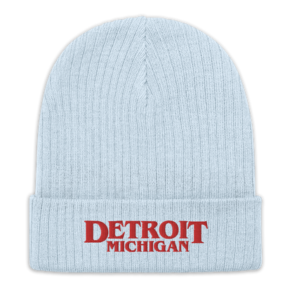 'Detroit Michigan' Ribbed Beanie (80s Teen Drama Parody)