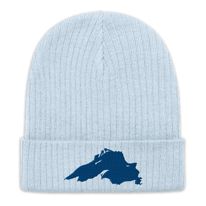 Lake Superior Ribbed Beanie | Blue