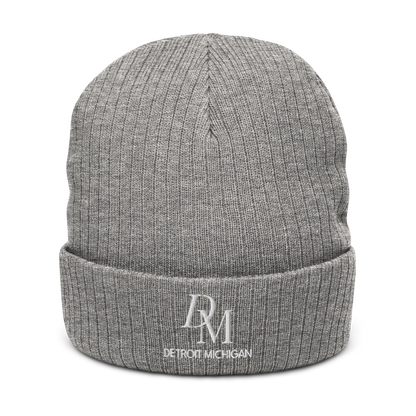 'DM Detroit Michigan' Ribbed Beanie