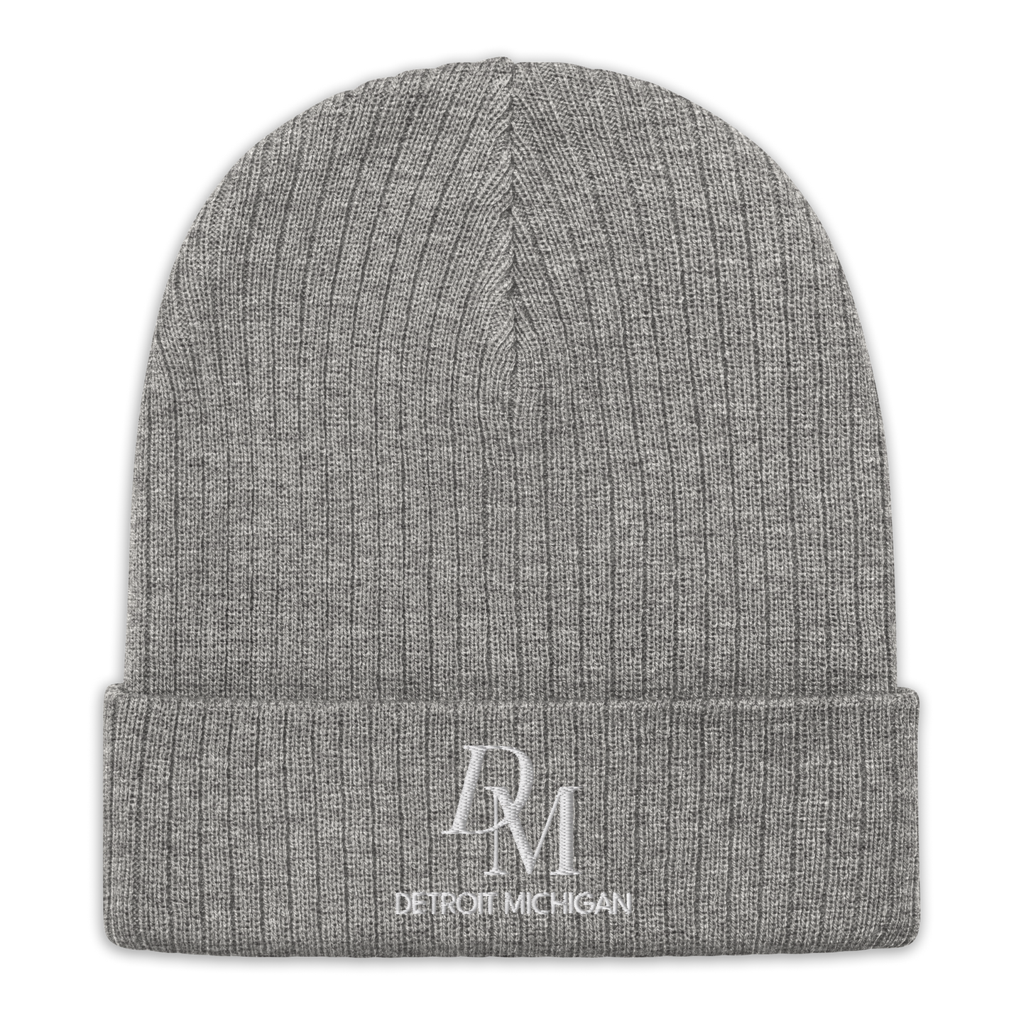 'DM Detroit Michigan' Ribbed Beanie