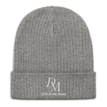 'DM Detroit Michigan' Ribbed Beanie