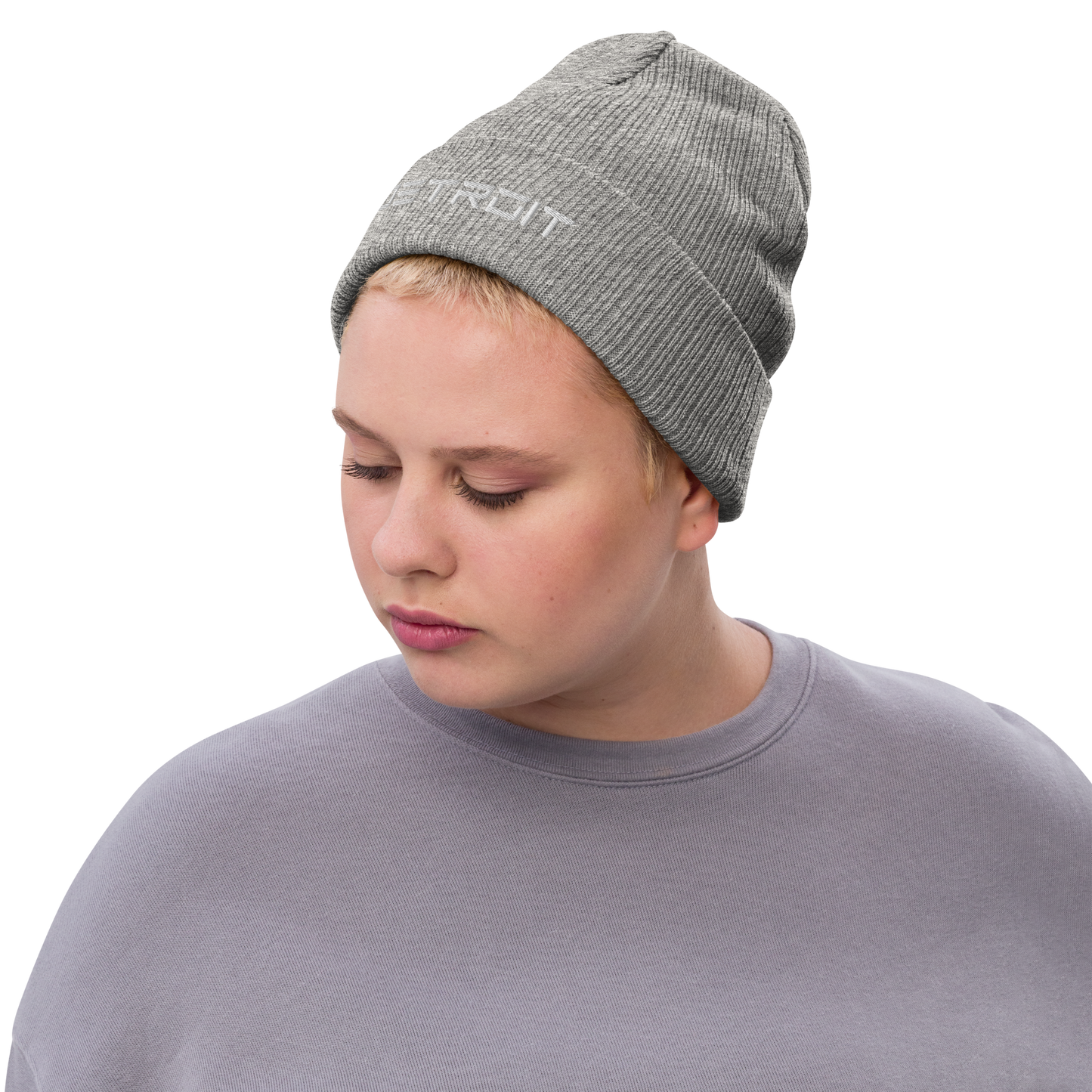 'Detroit' Ribbed Beanie (Electric Font)