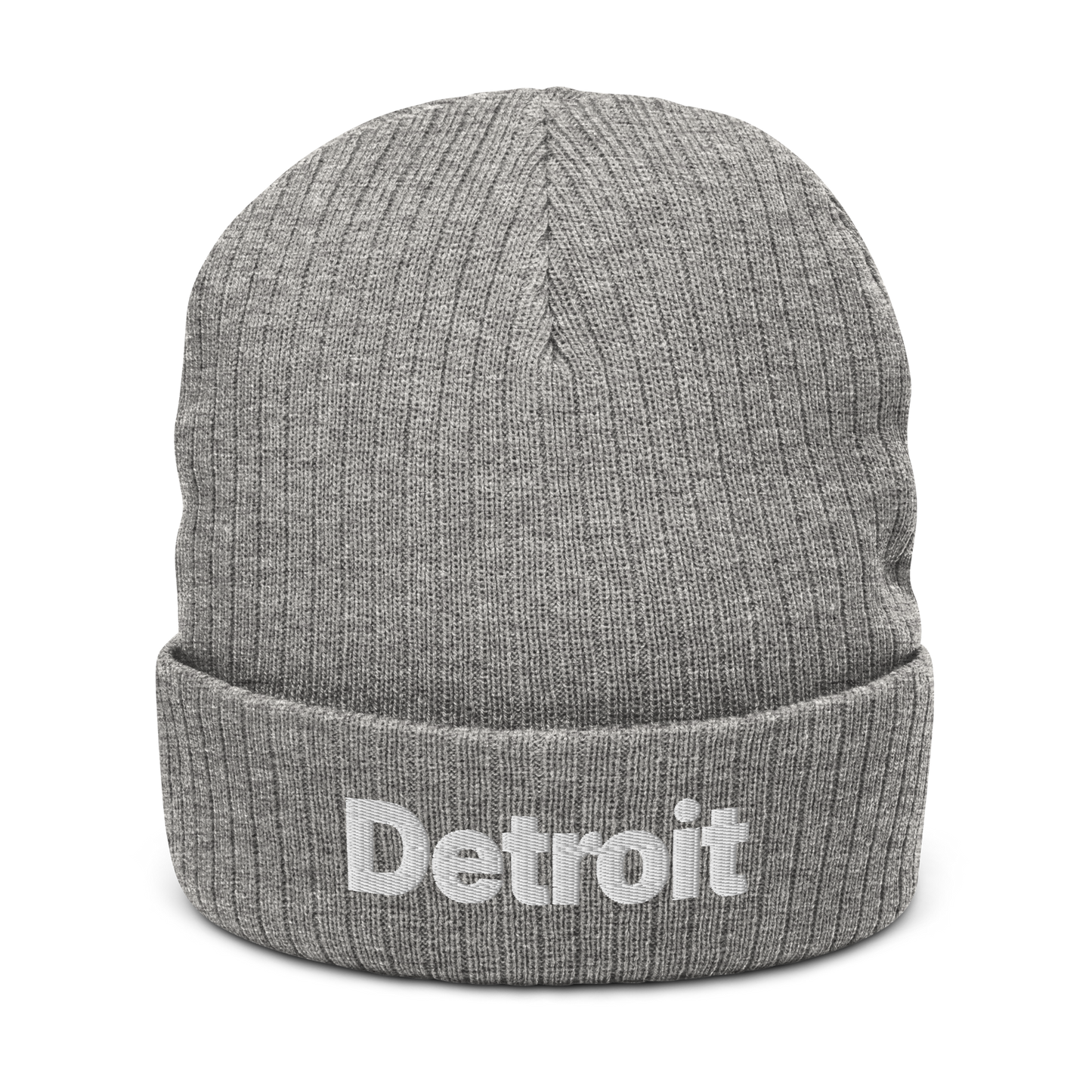 'Detroit' Ribbed Beanie (Small SUV Font)