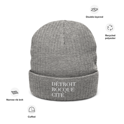 'Détroit Rocque Cité' Ribbed Beanie