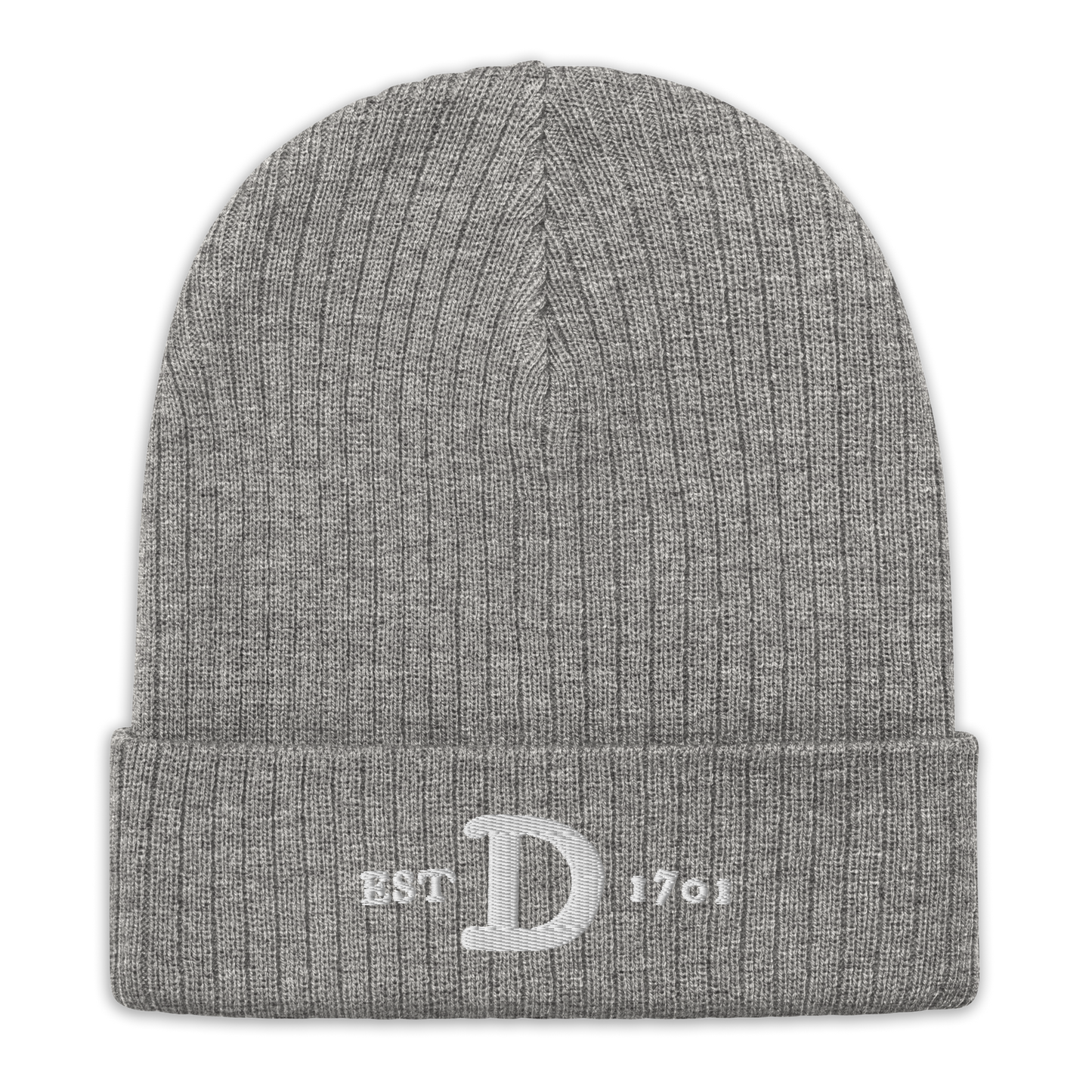 Detroit 'EST 1701' Ribbed Beanie (w/ Old French 'D')