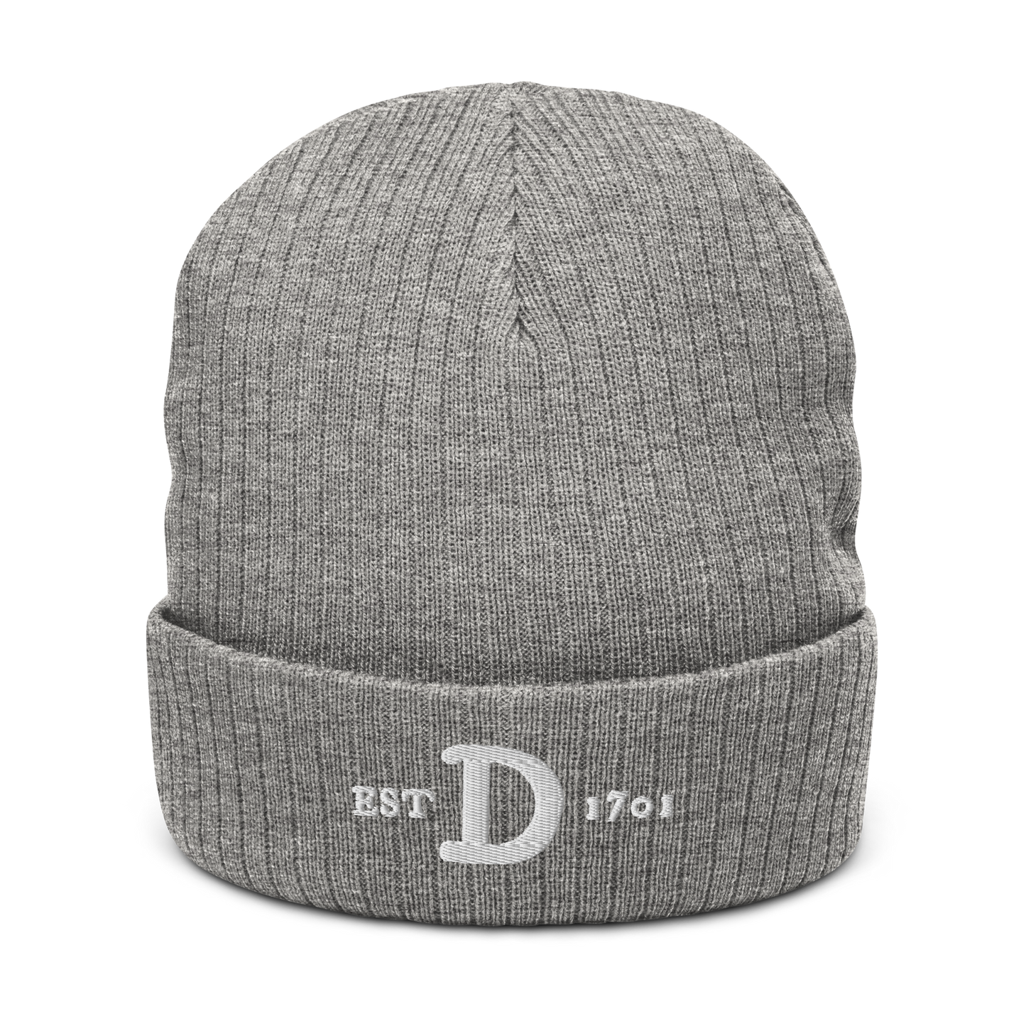 Detroit 'EST 1701' Ribbed Beanie (w/ Old French 'D')