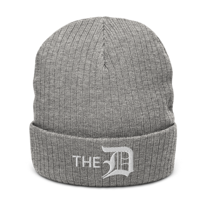 Detroit 'The D' Ribbed Beanie (w/ Old English 'D')