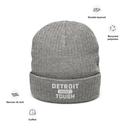 'Built Detroit Tough' Ribbed Beanie