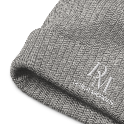 'DM Detroit Michigan' Ribbed Beanie