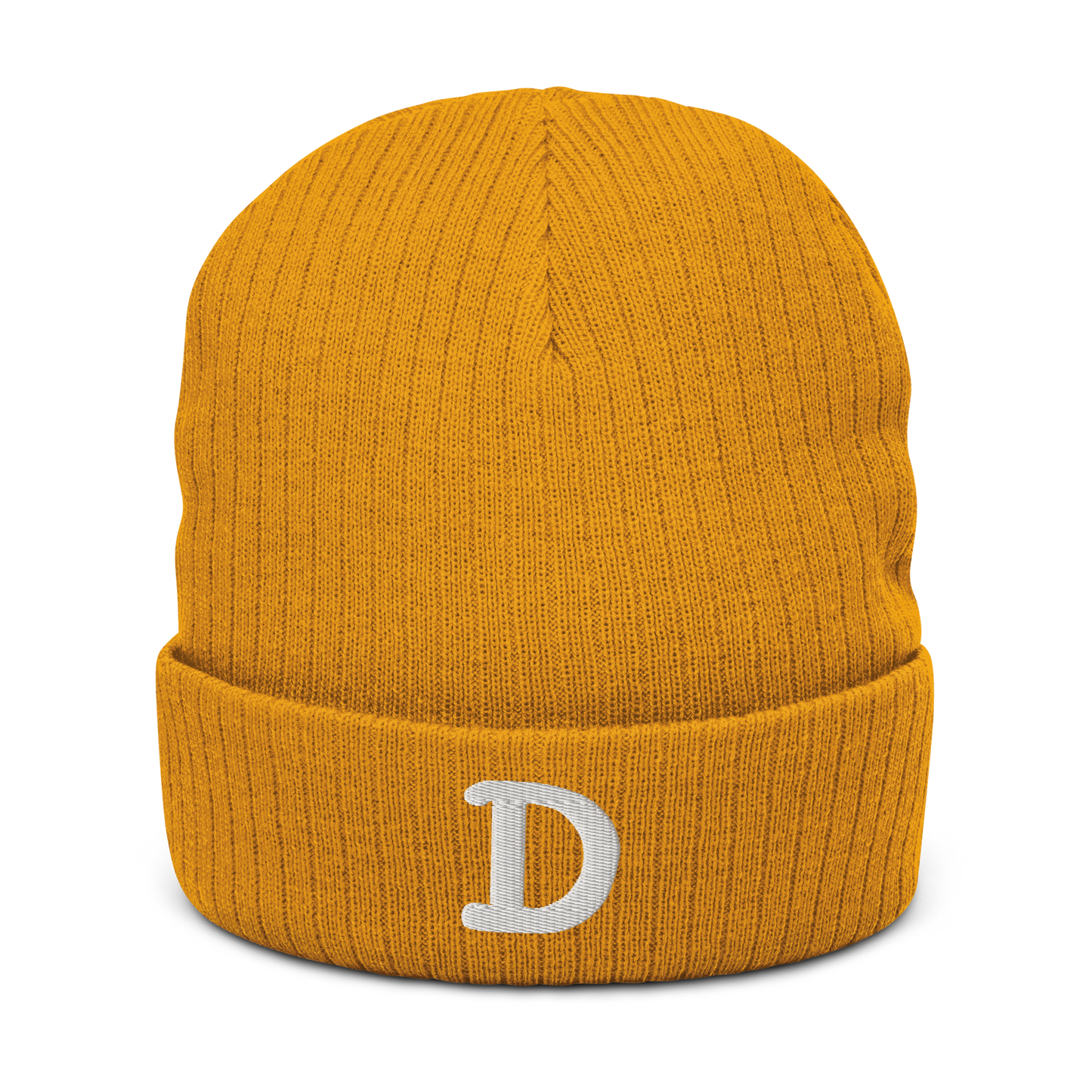 Detroit 'Old French D' Ribbed Beanie