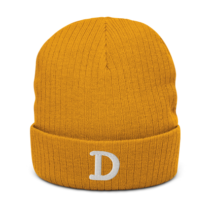 Detroit 'Old French D' Ribbed Beanie