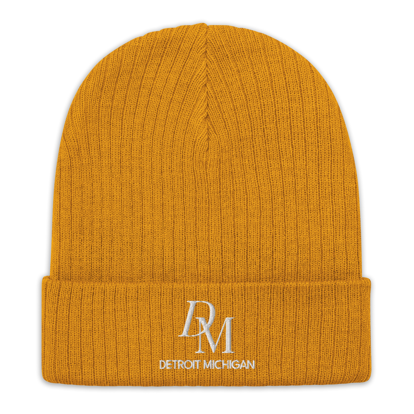 'DM Detroit Michigan' Ribbed Beanie