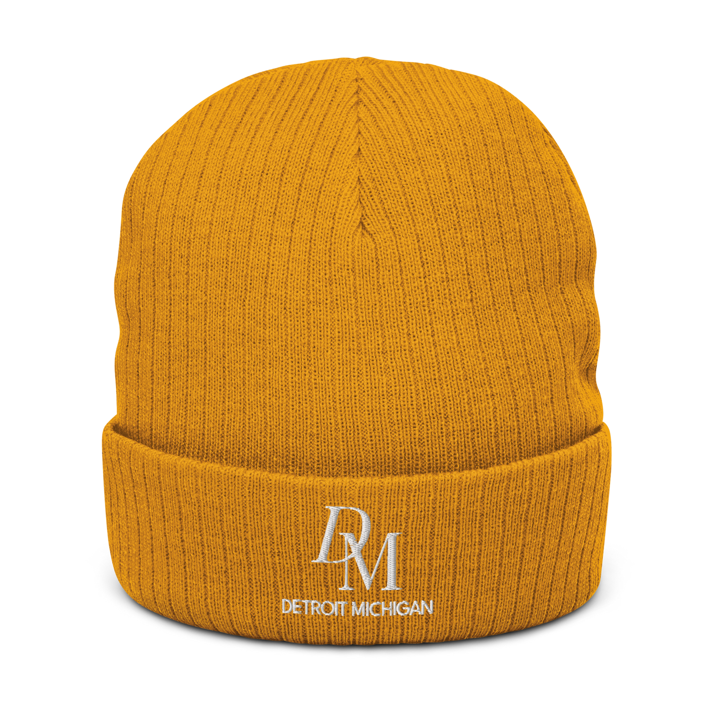 'DM Detroit Michigan' Ribbed Beanie