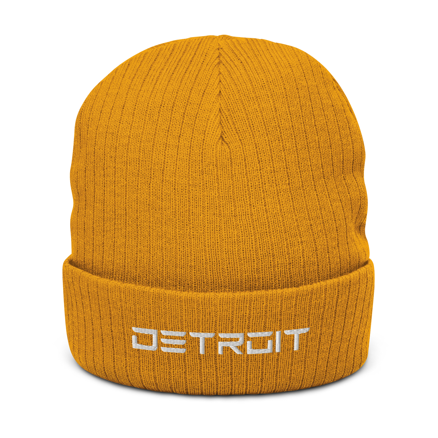 'Detroit' Ribbed Beanie (Electric Font)