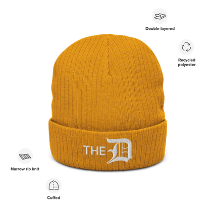 Detroit 'The D' Ribbed Beanie (w/ Old English 'D')