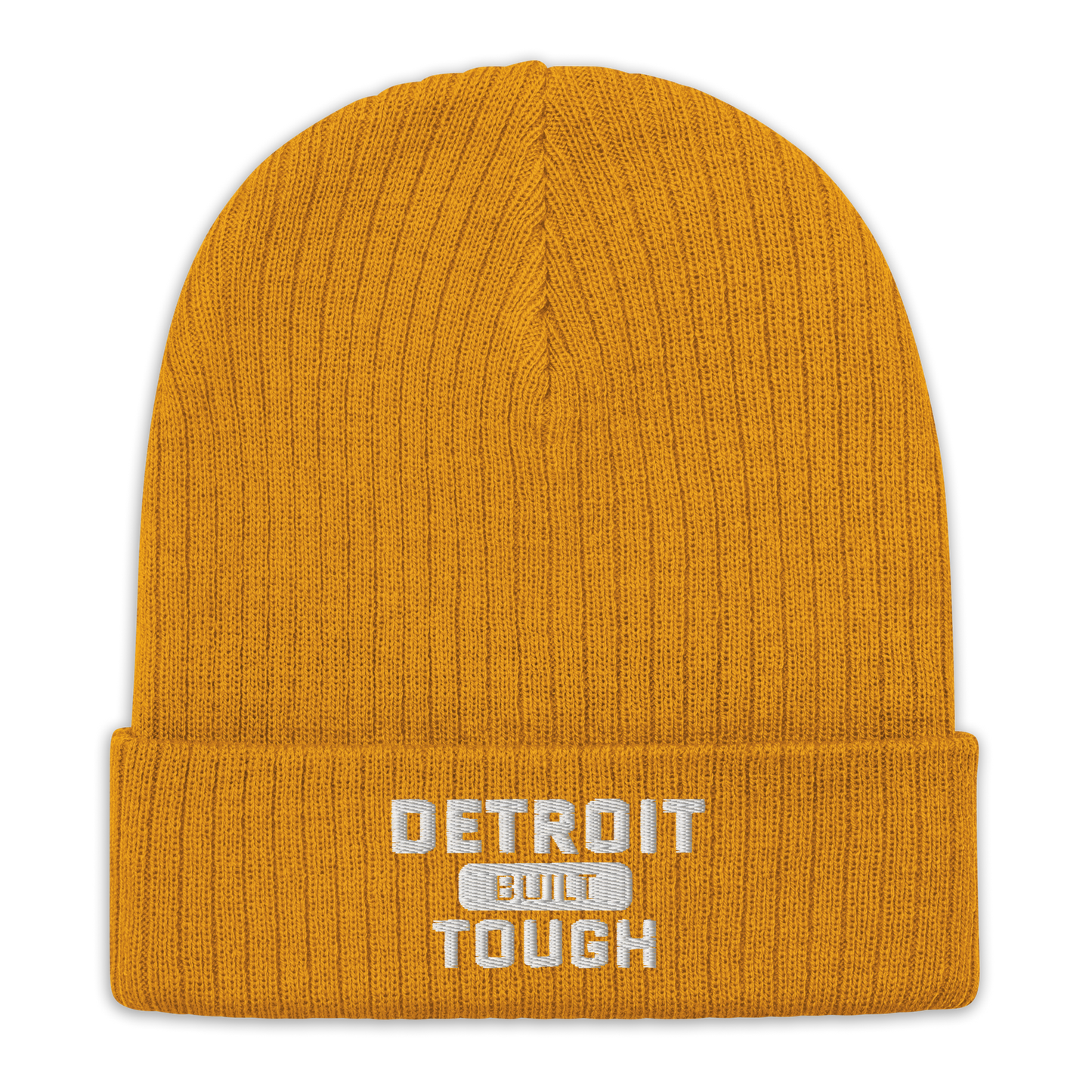 'Built Detroit Tough' Ribbed Beanie