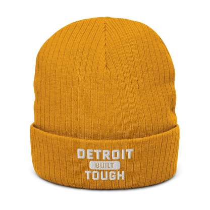 'Built Detroit Tough' Ribbed Beanie