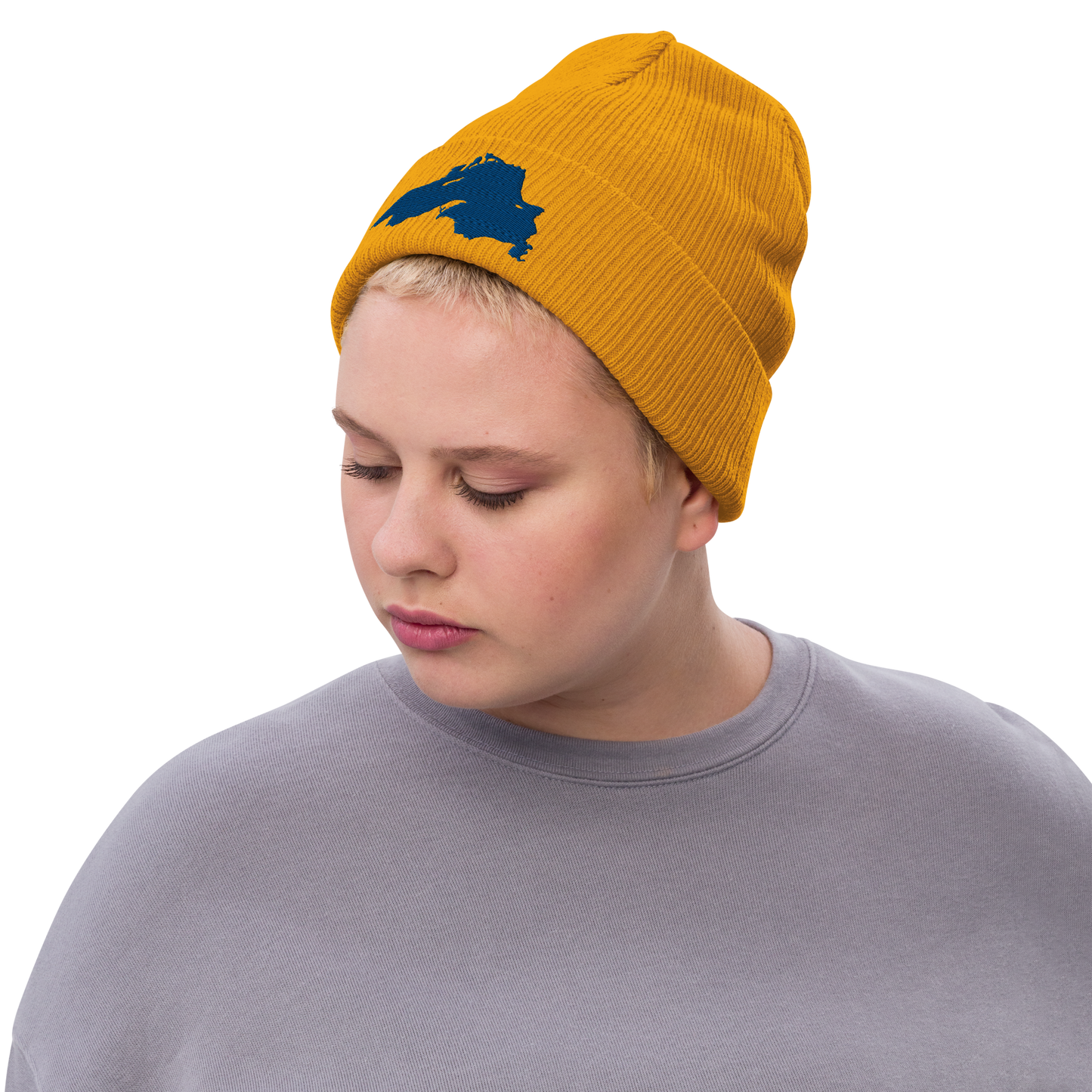 Lake Superior Ribbed Beanie | Blue