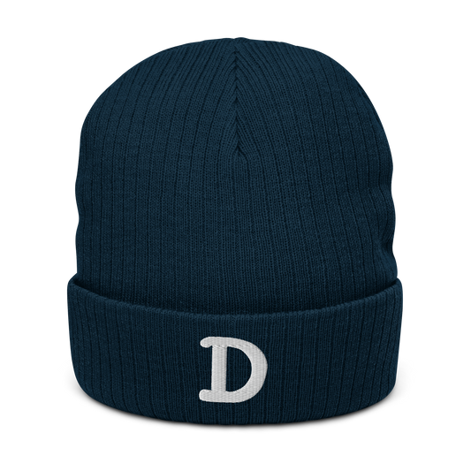 Detroit 'Old French D' Ribbed Beanie