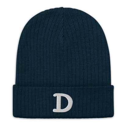 Detroit 'Old French D' Ribbed Beanie