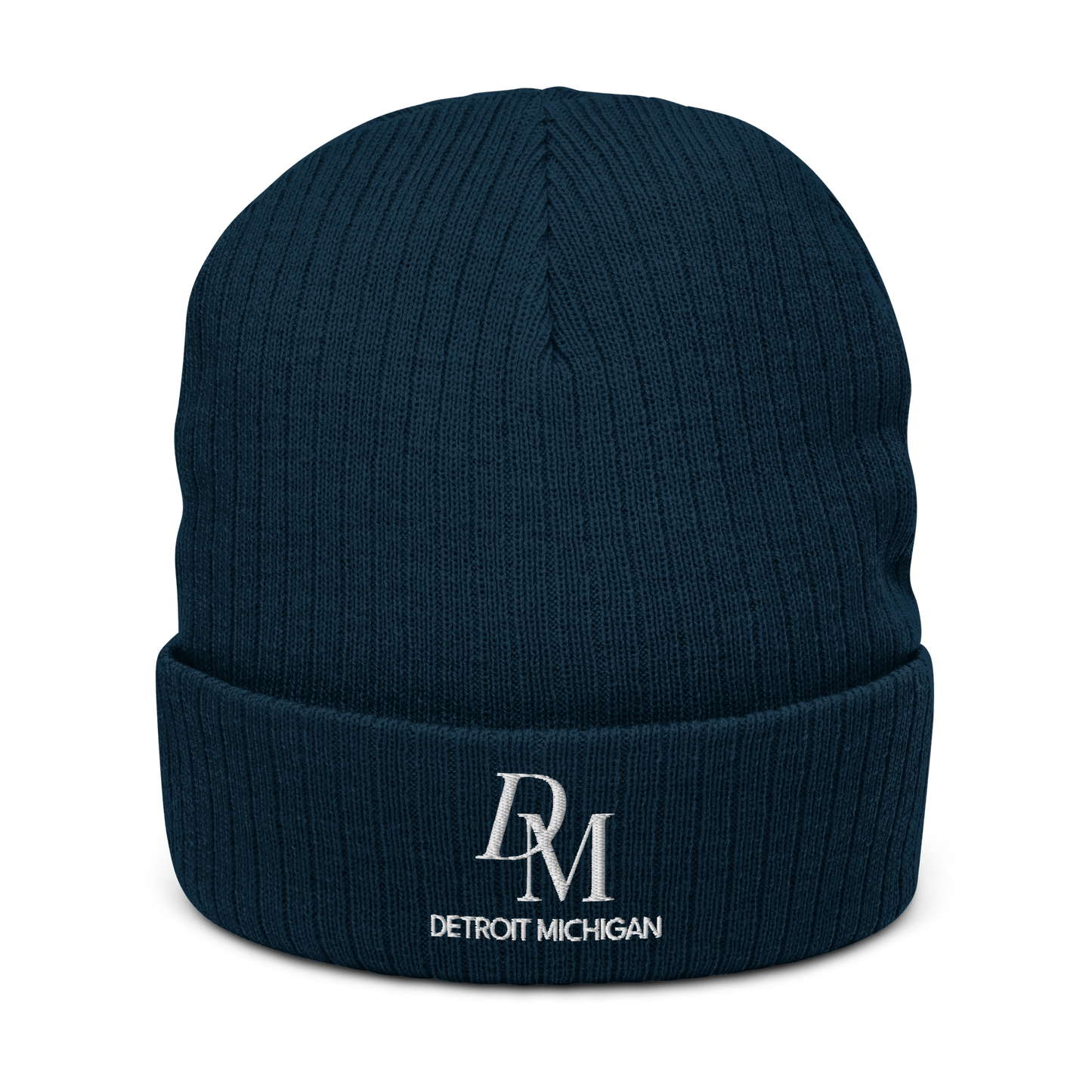 'DM Detroit Michigan' Ribbed Beanie