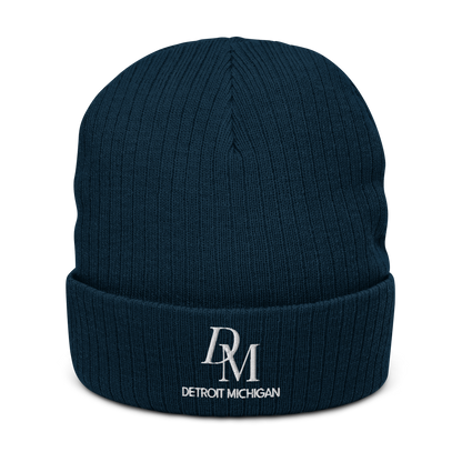 'DM Detroit Michigan' Ribbed Beanie