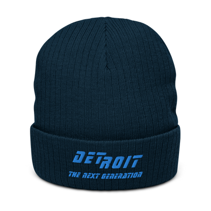 'Detroit The Next Generation' Ribbed Beanie (80s SciFi Parody)