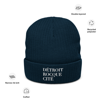 'Détroit Rocque Cité' Ribbed Beanie