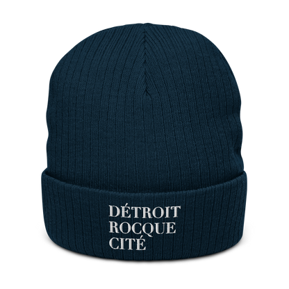 'Détroit Rocque Cité' Ribbed Beanie