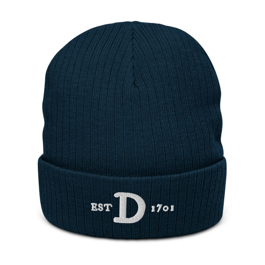 Detroit 'EST 1701' Ribbed Beanie (w/ Old French 'D')