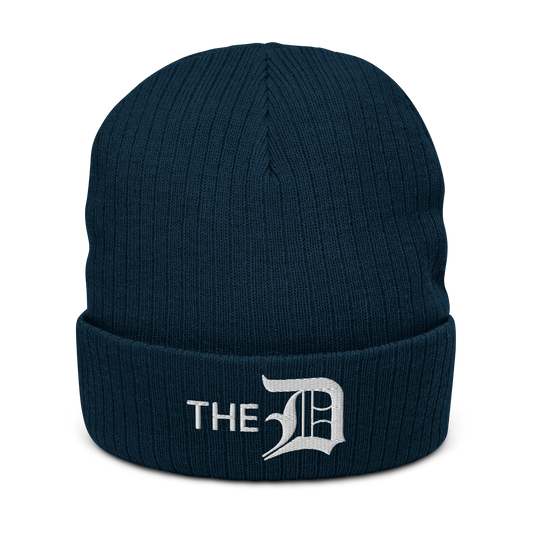 Detroit 'The D' Ribbed Beanie (w/ Old English 'D')