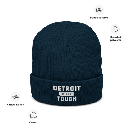 'Built Detroit Tough' Ribbed Beanie