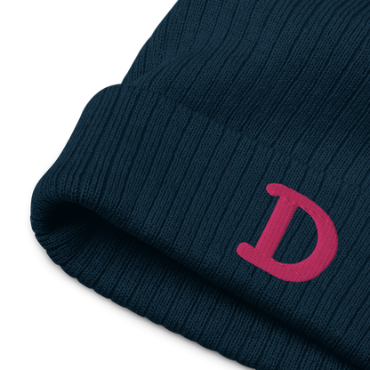 Detroit 'Old French D' Ribbed Beanie (Pink)