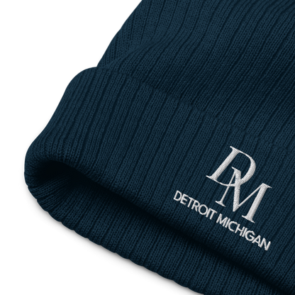 'DM Detroit Michigan' Ribbed Beanie