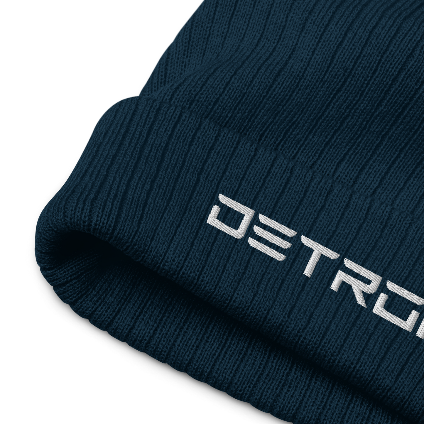 'Detroit' Ribbed Beanie (Electric Font)