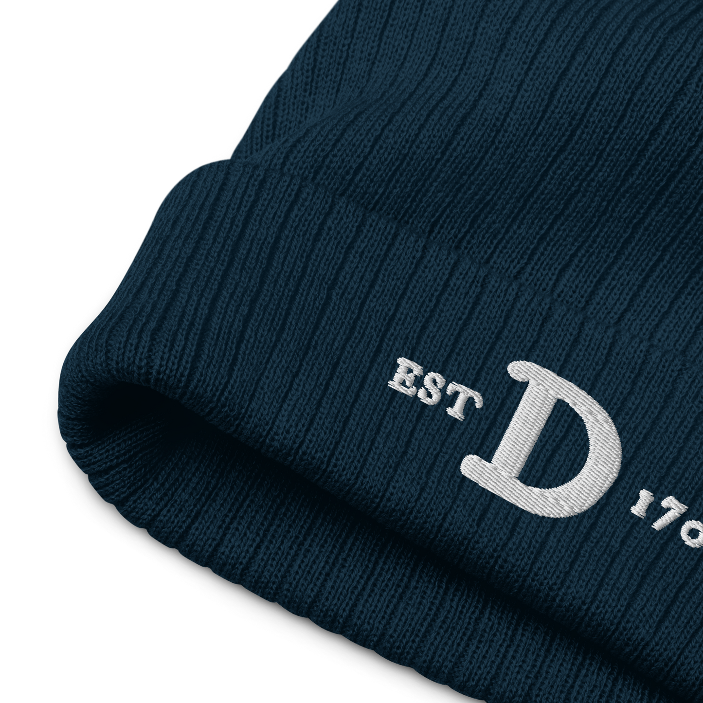 Detroit 'EST 1701' Ribbed Beanie (w/ Old French 'D')